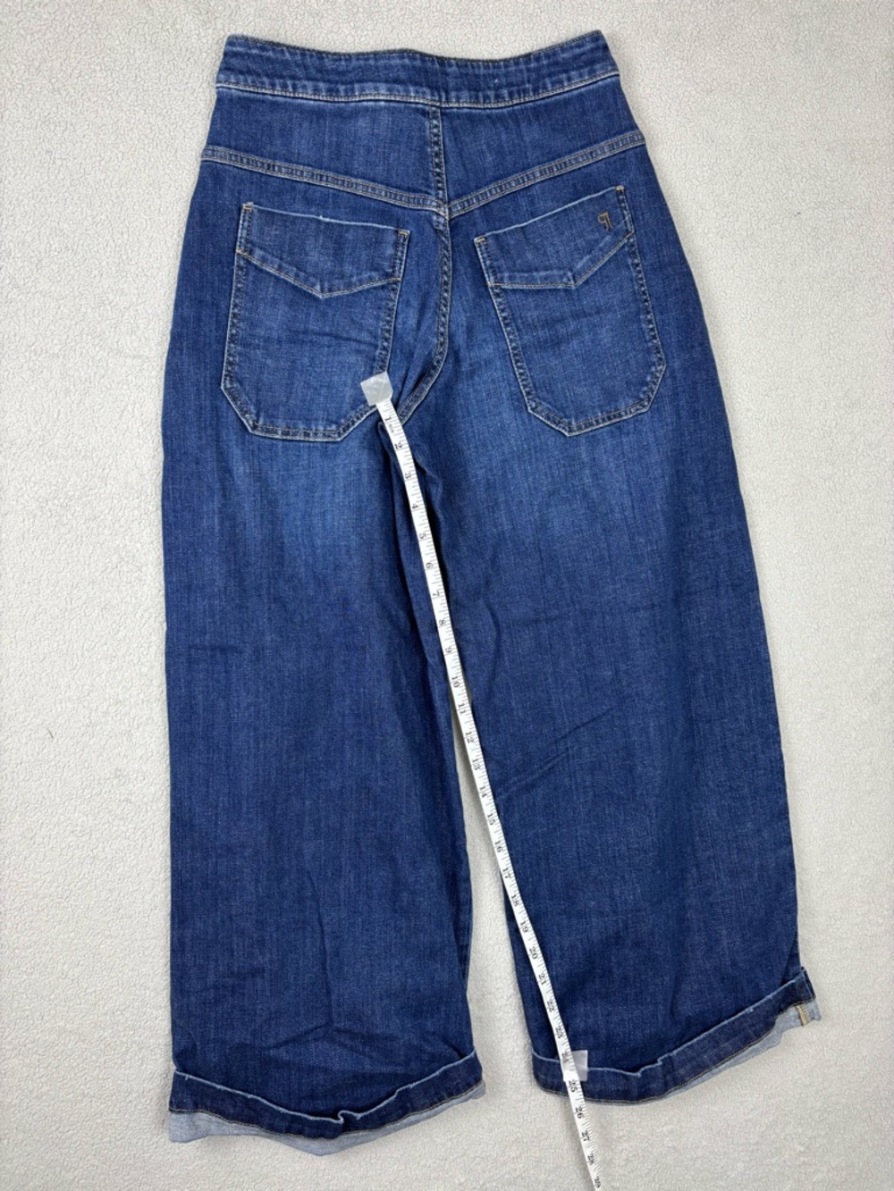 The Emory Pleated High-Rise Wide-Leg Jeans by  Anthropologie Pilcro - Picture 7 of 10